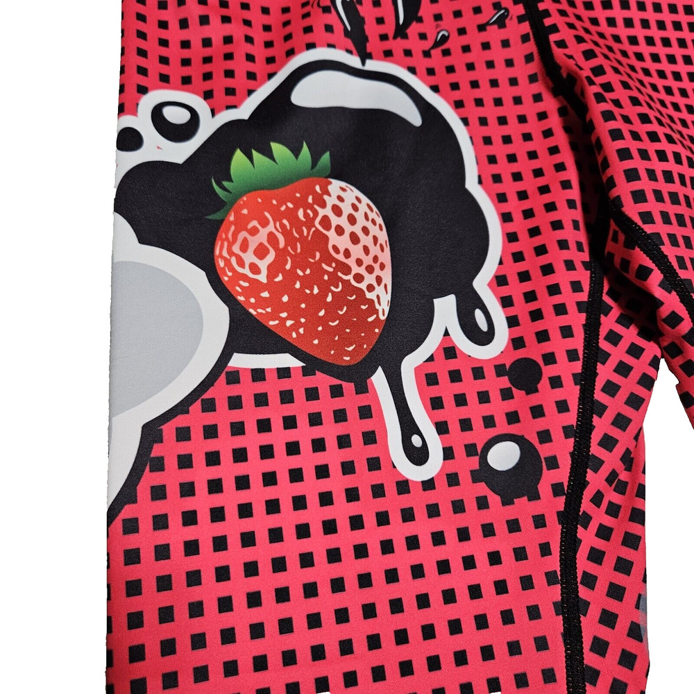 Pop Art Legging Womens M/L Comic Colorful Athleisure Slurp Y2K Red Strawberry - Picture 12 of 14